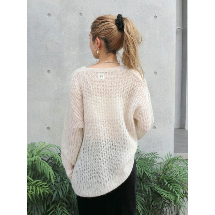 アルパカ混透かし編みニット | Ungrid | 詳細画像28 