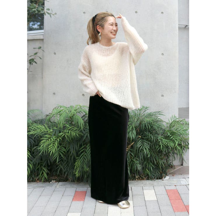 アルパカ混透かし編みニット | Ungrid | 詳細画像30 