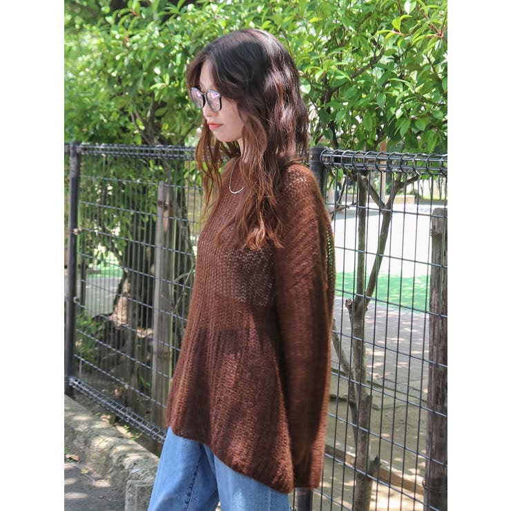 アルパカ混透かし編みニット | Ungrid | 詳細画像32 