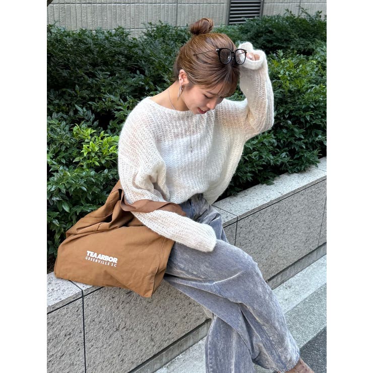 アルパカ混透かし編みニット | Ungrid | 詳細画像42 