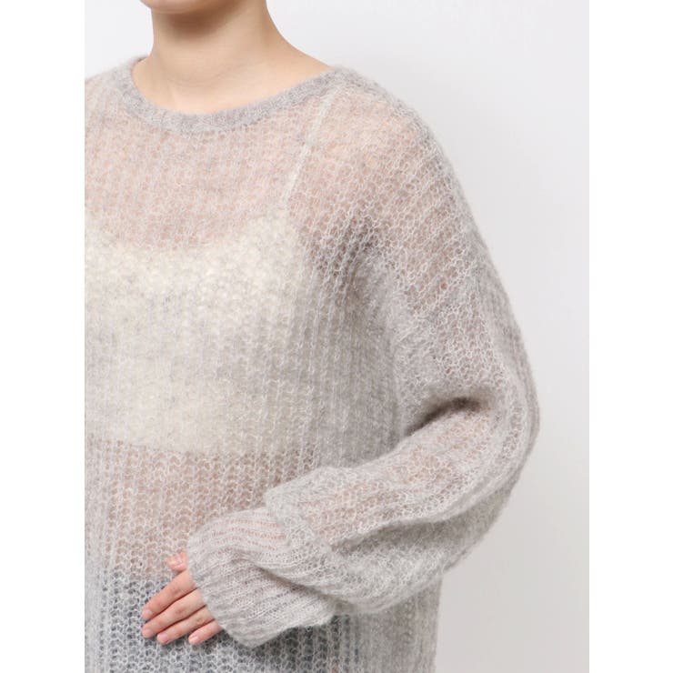 アルパカ混透かし編みニット[品番：MKSW0066132]｜Ungrid（アン