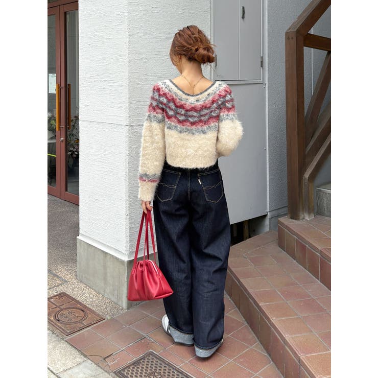 【WEB限定】求心柄ショートジップニット | Ungrid | 詳細画像15 