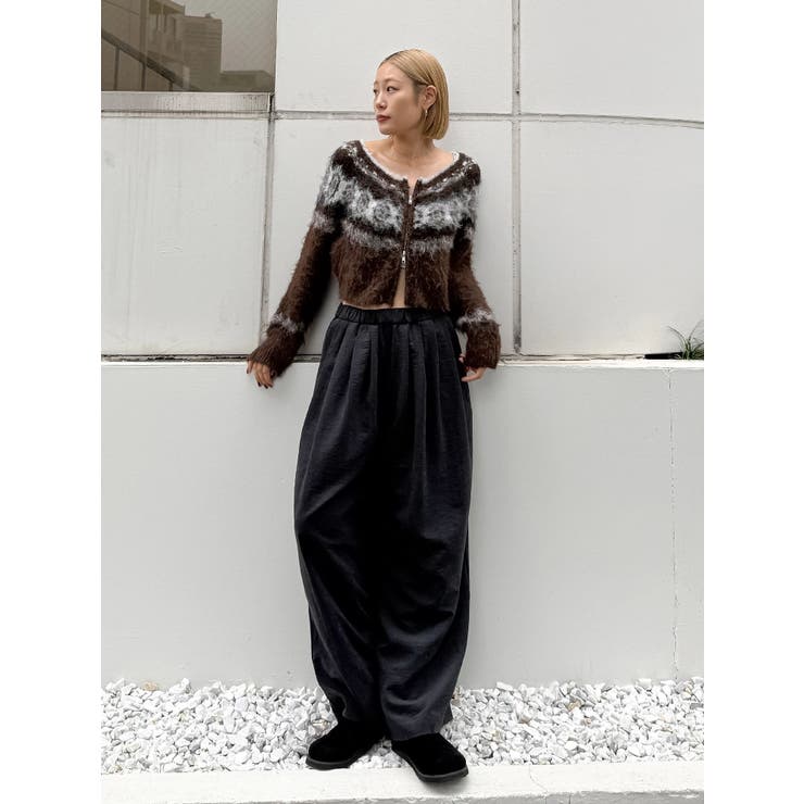 【WEB限定】求心柄ショートジップニット | Ungrid | 詳細画像17 