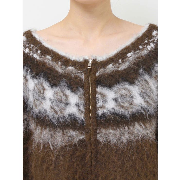 【WEB限定】求心柄ショートジップニット | Ungrid | 詳細画像21 