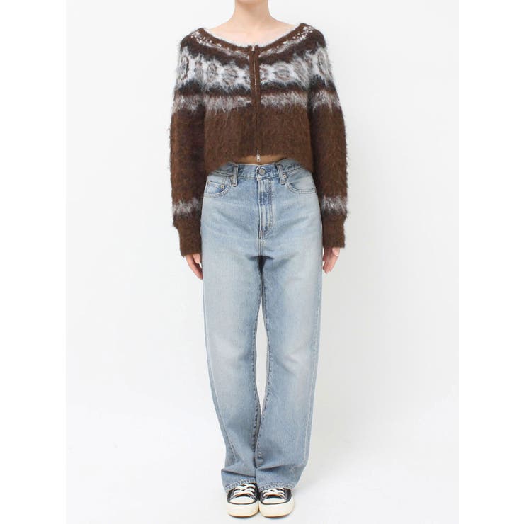 【WEB限定】求心柄ショートジップニット | Ungrid | 詳細画像26 