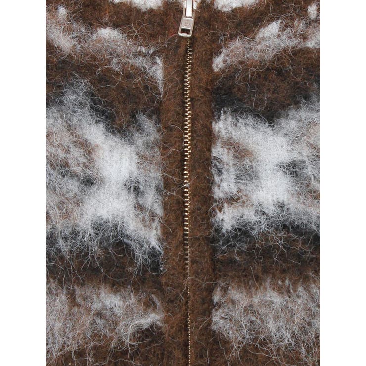 【WEB限定】求心柄ショートジップニット | Ungrid | 詳細画像29 