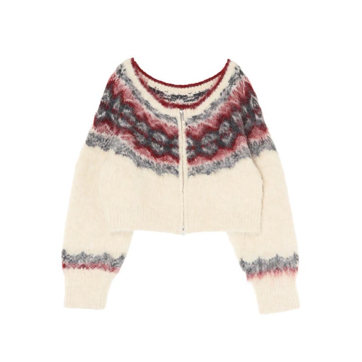 【WEB限定】求心柄ショートジップニット | Ungrid | 詳細画像30 