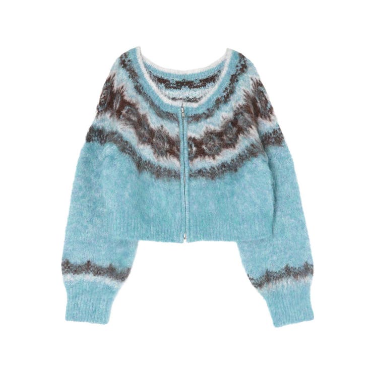 【WEB限定】求心柄ショートジップニット | Ungrid | 詳細画像31 