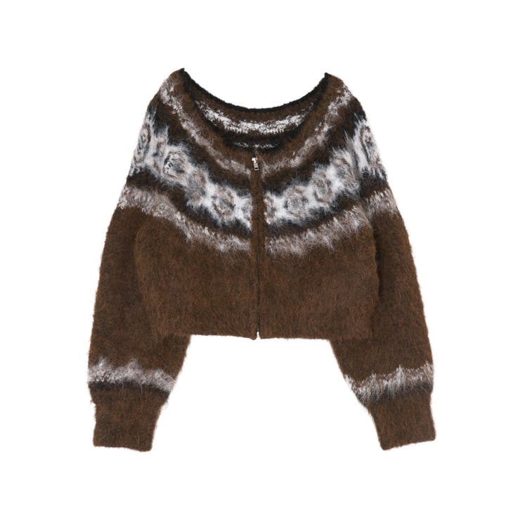 【WEB限定】求心柄ショートジップニット | Ungrid | 詳細画像32 