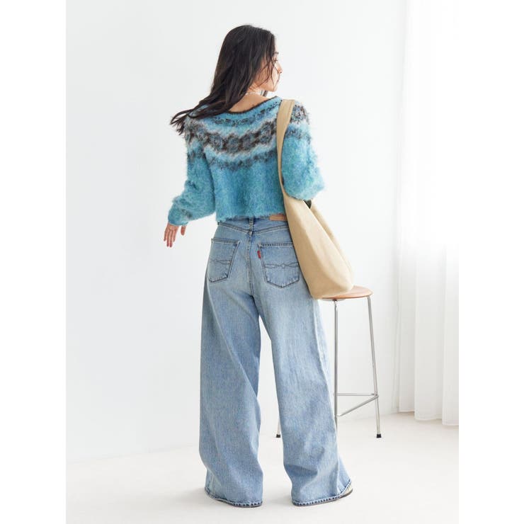 【WEB限定】求心柄ショートジップニット | Ungrid | 詳細画像7 