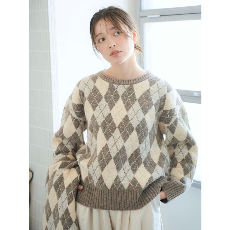 アーガイルルーズニット | Ungrid | 詳細画像12 