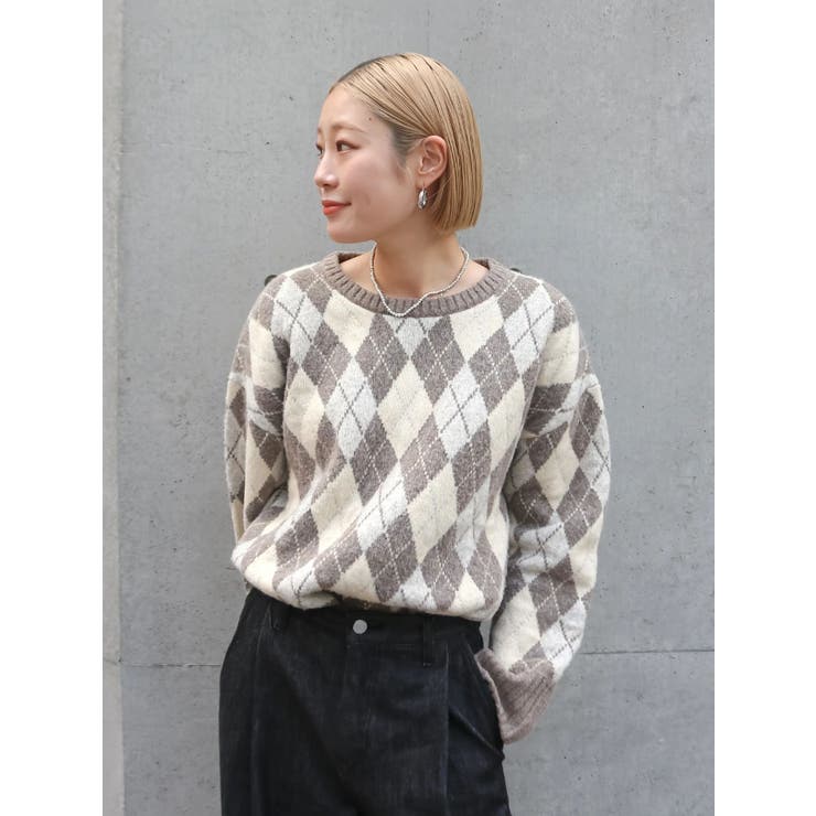 アーガイルルーズニット | Ungrid | 詳細画像2 