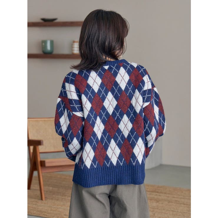 アーガイルルーズニット | Ungrid | 詳細画像7 