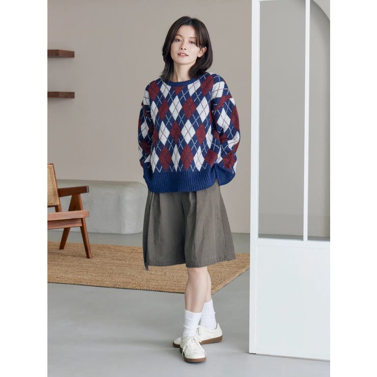 アーガイルルーズニット | Ungrid | 詳細画像8 