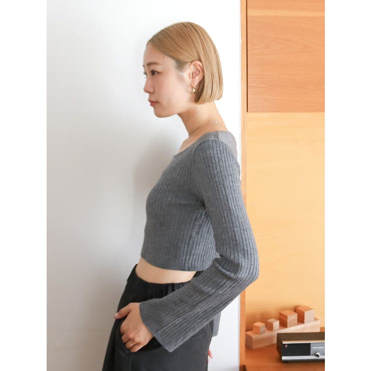 ボートネックショートニット | Ungrid | 詳細画像13 