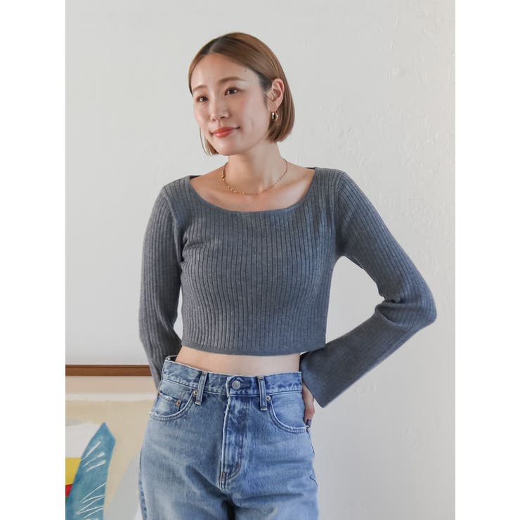 ボートネックショートニット | Ungrid | 詳細画像19 