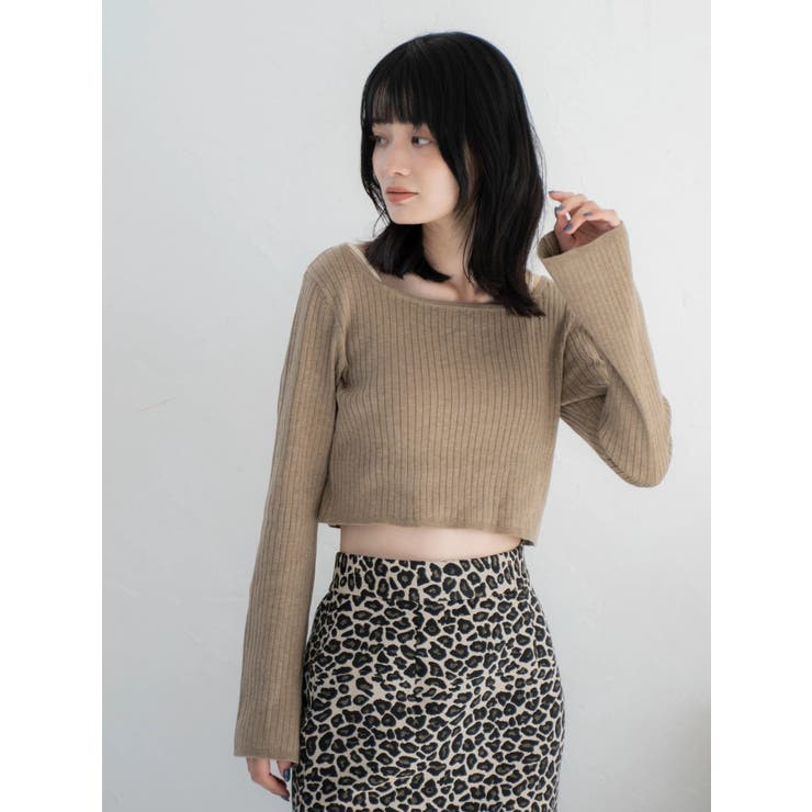 ボートネックショートニット | Ungrid | 詳細画像2 