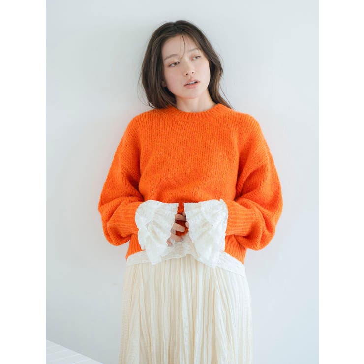 カラーモヘヤ混ルーズニット | Ungrid | 詳細画像23 