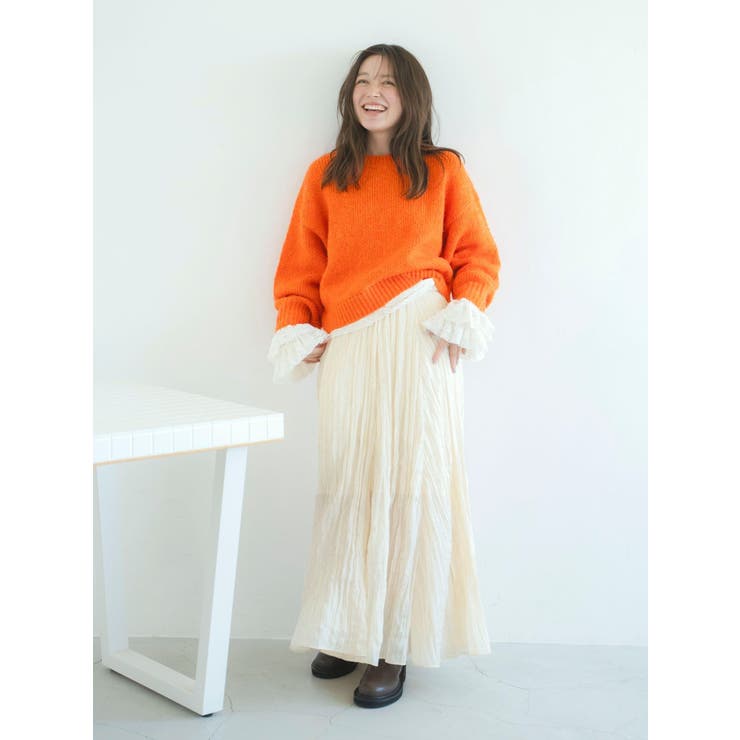 カラーモヘヤ混ルーズニット | Ungrid | 詳細画像24 