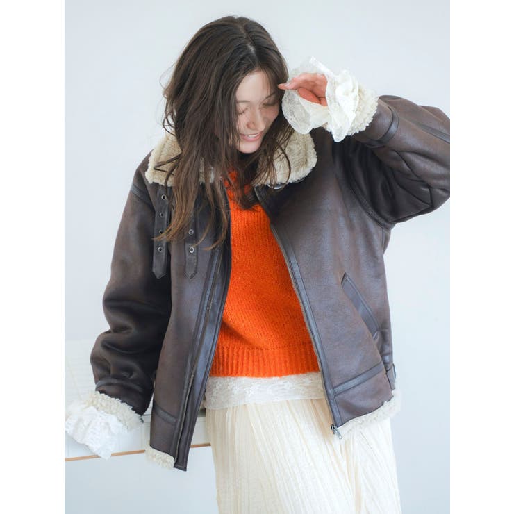 カラーモヘヤ混ルーズニット | Ungrid | 詳細画像25 