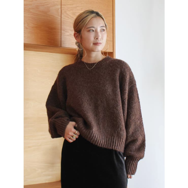 カラーモヘヤ混ルーズニット | Ungrid | 詳細画像35 