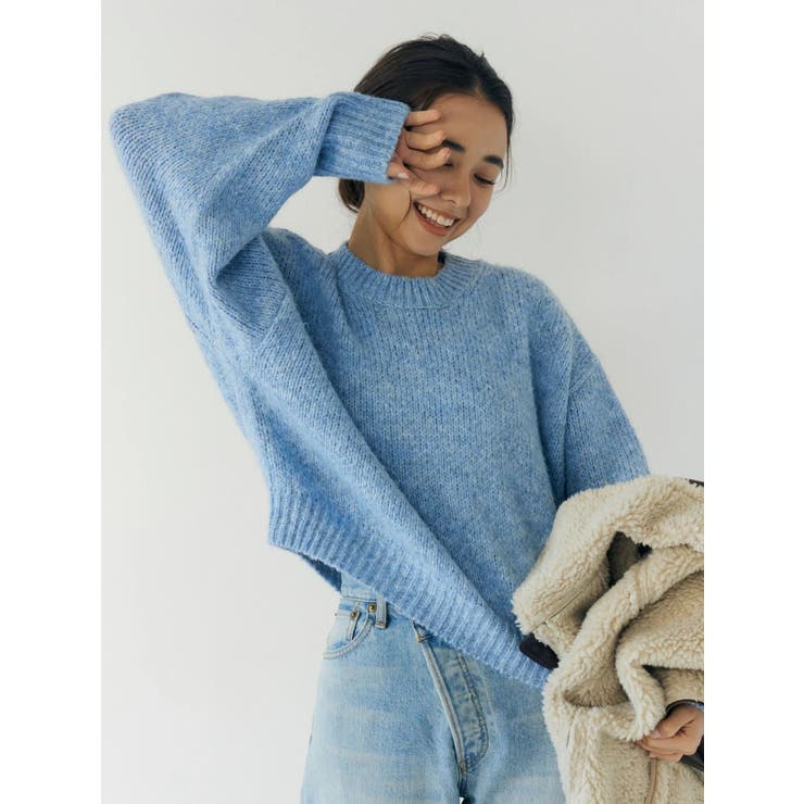 カラーモヘヤ混ルーズニット | Ungrid | 詳細画像4 