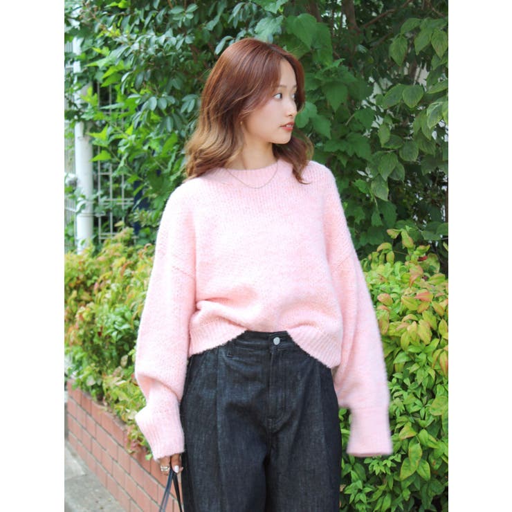 カラーモヘヤ混ルーズニット | Ungrid | 詳細画像44 