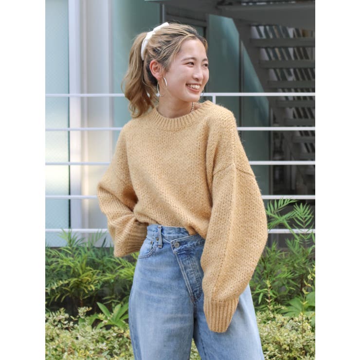 カラーモヘヤ混ルーズニット | Ungrid | 詳細画像48 