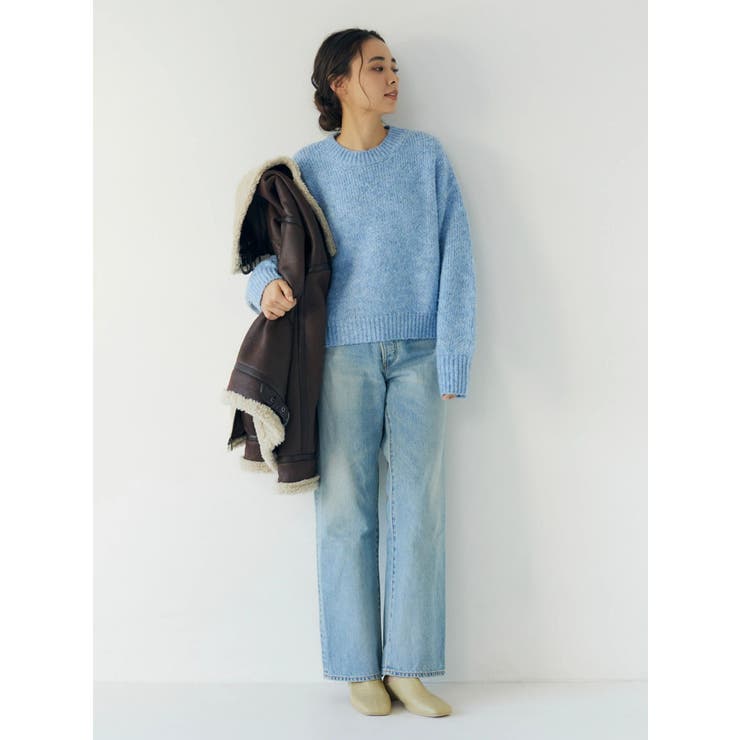 カラーモヘヤ混ルーズニット | Ungrid | 詳細画像5 