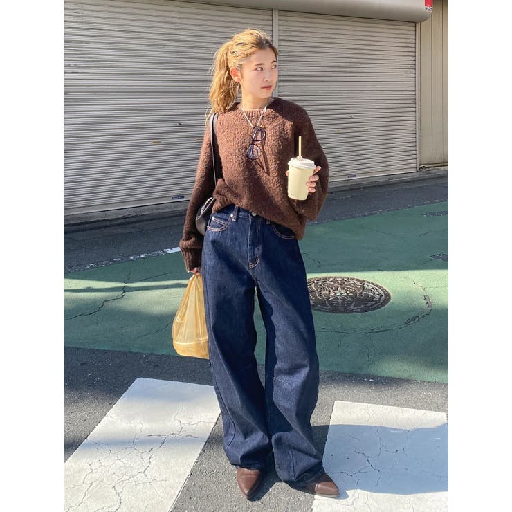 カラーモヘヤ混ルーズニット | Ungrid | 詳細画像9 