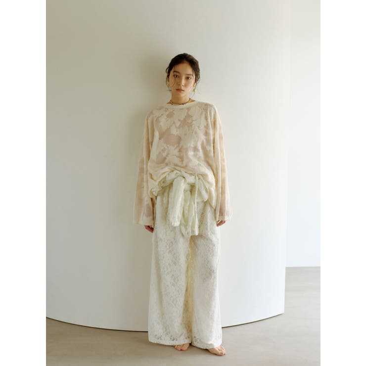 バックデザインシアーニット | Ungrid | 詳細画像1 