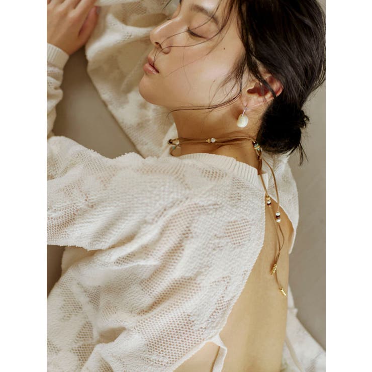 バックデザインシアーニット | Ungrid | 詳細画像3 