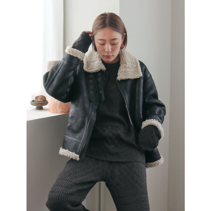 バックオープン透かし編みニット | Ungrid | 詳細画像27 