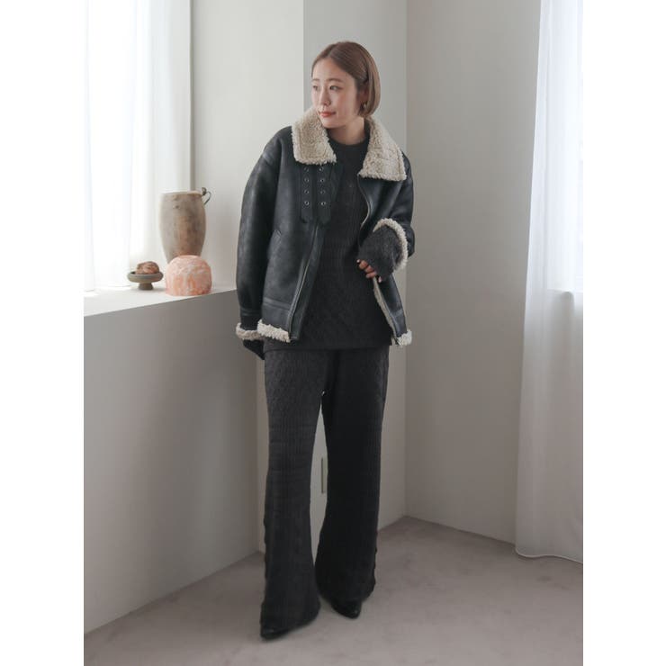 バックオープン透かし編みニット | Ungrid | 詳細画像28 