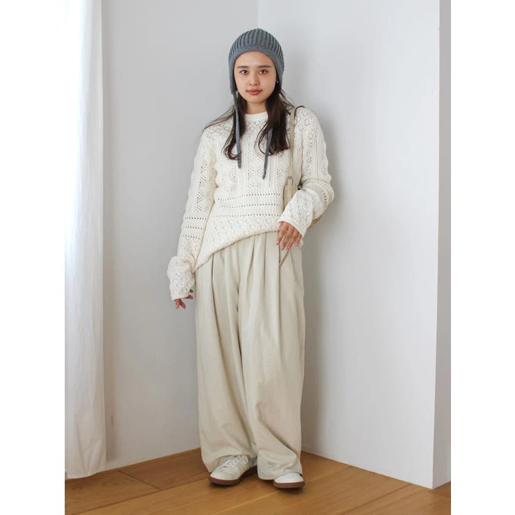 バックオープン透かし編みニット | Ungrid | 詳細画像30 