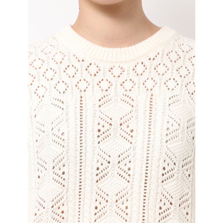 バックオープン透かし編みニット | Ungrid | 詳細画像36 