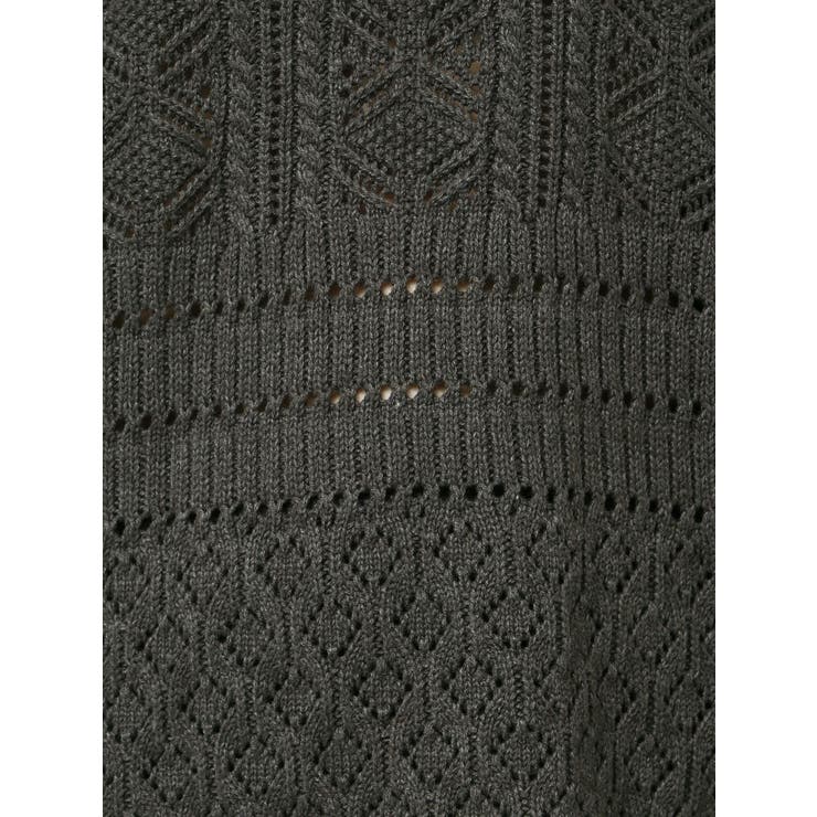 バックオープン透かし編みニット | Ungrid | 詳細画像41 