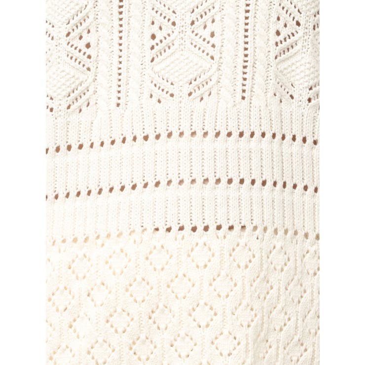 バックオープン透かし編みニット | Ungrid | 詳細画像42 