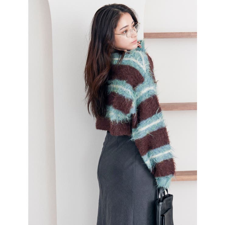 シャギーボーダールーズニット | Ungrid | 詳細画像12 