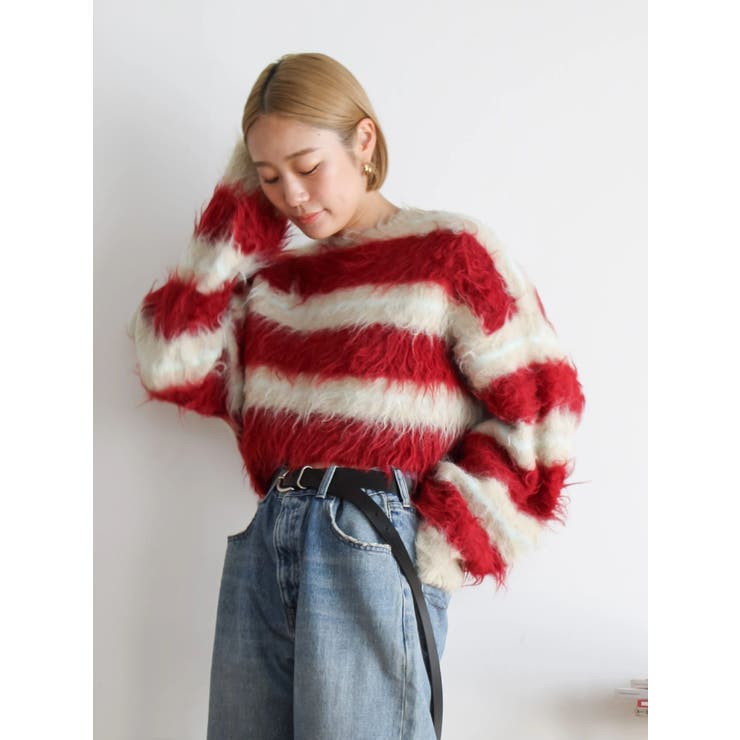 シャギーボーダールーズニット | Ungrid | 詳細画像20 