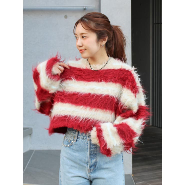 シャギーボーダールーズニット | Ungrid | 詳細画像31 