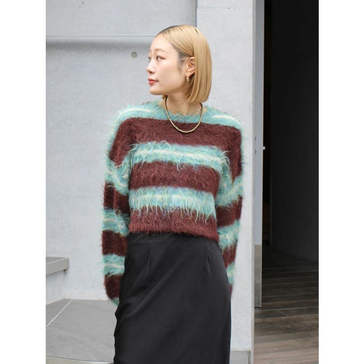シャギーボーダールーズニット | Ungrid | 詳細画像36 
