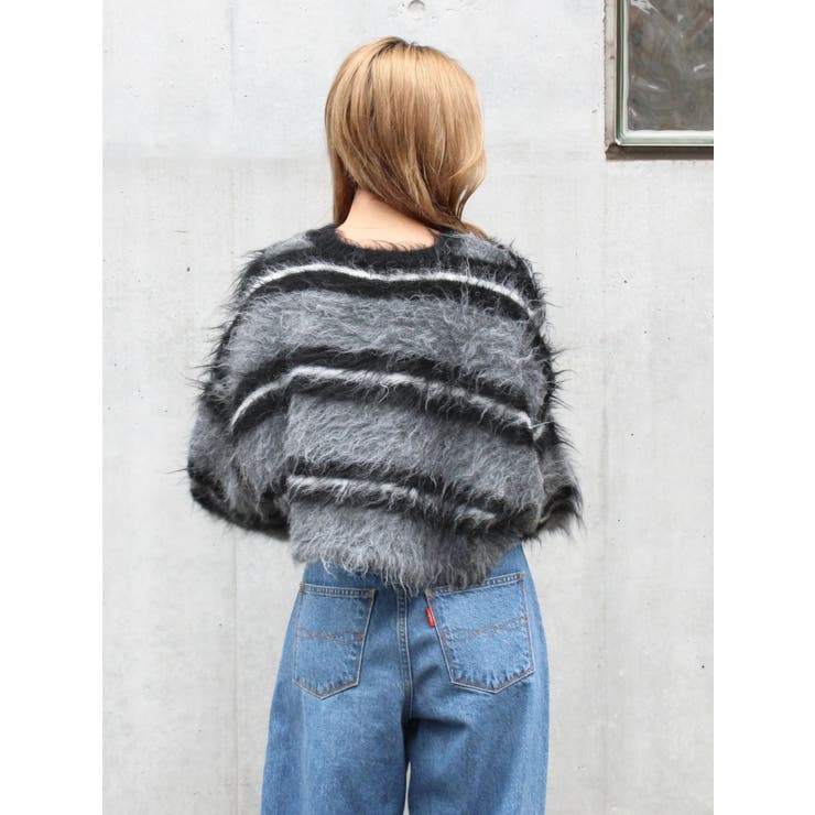 シャギーボーダールーズニット | Ungrid | 詳細画像4 