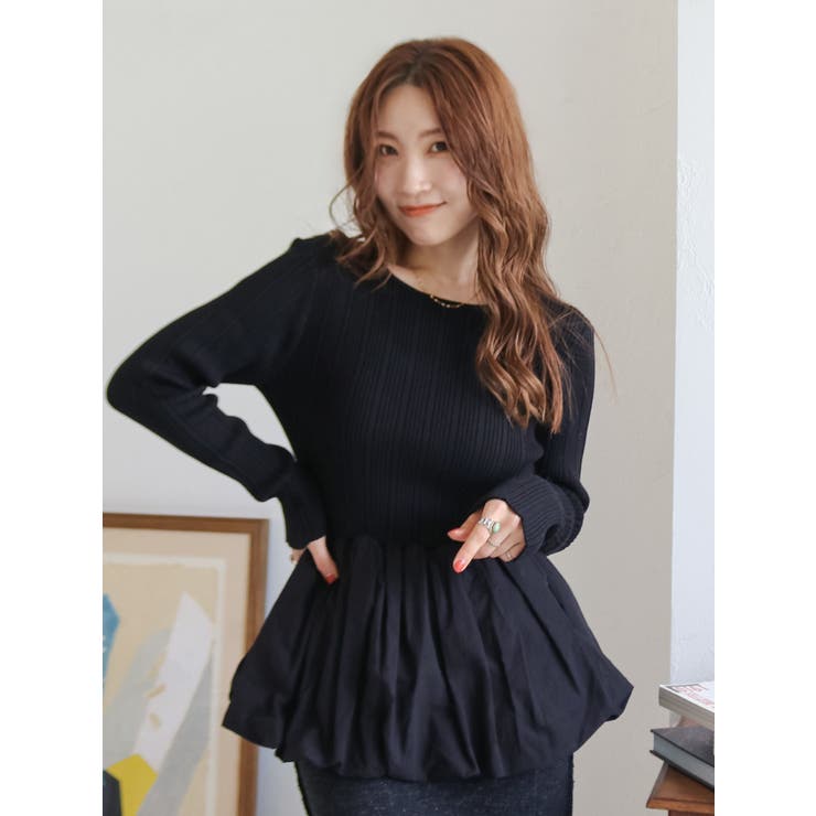 バルーンデザインバックオープンニット | Ungrid | 詳細画像10