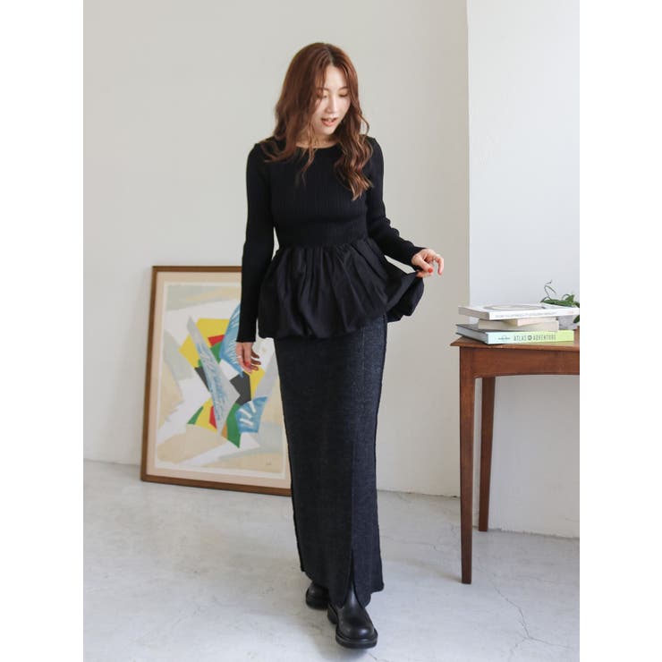 バルーンデザインバックオープンニット | Ungrid | 詳細画像12