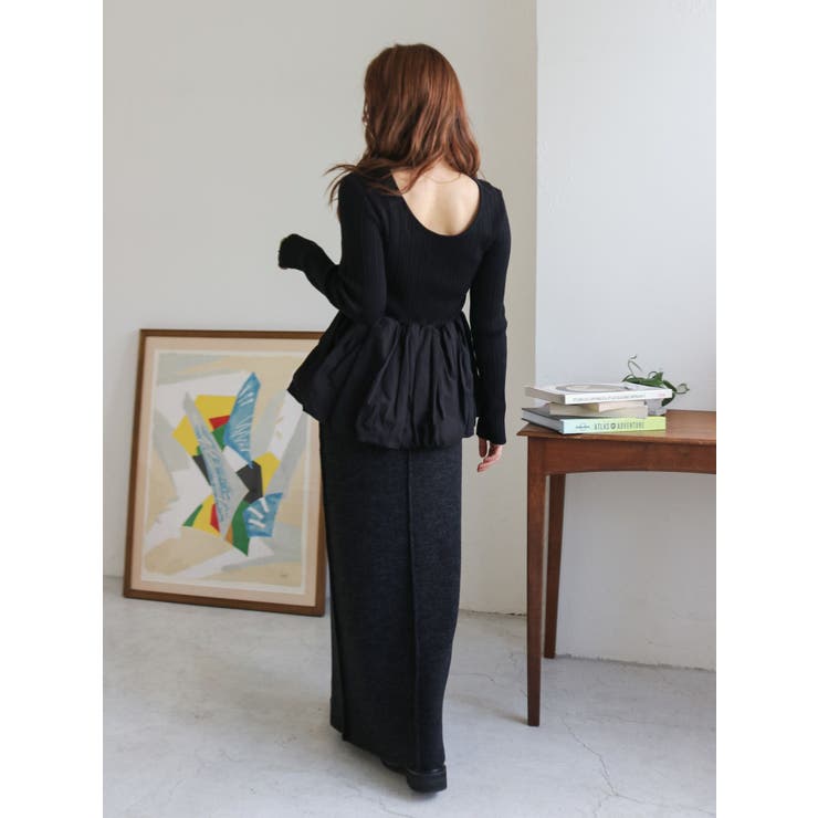 バルーンデザインバックオープンニット | Ungrid | 詳細画像13