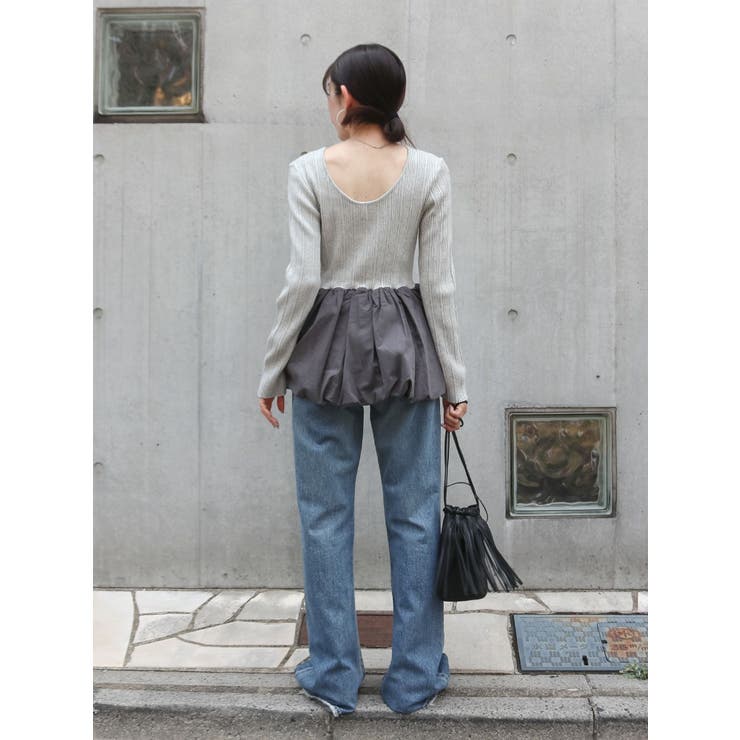 バルーンデザインバックオープンニット | Ungrid | 詳細画像20