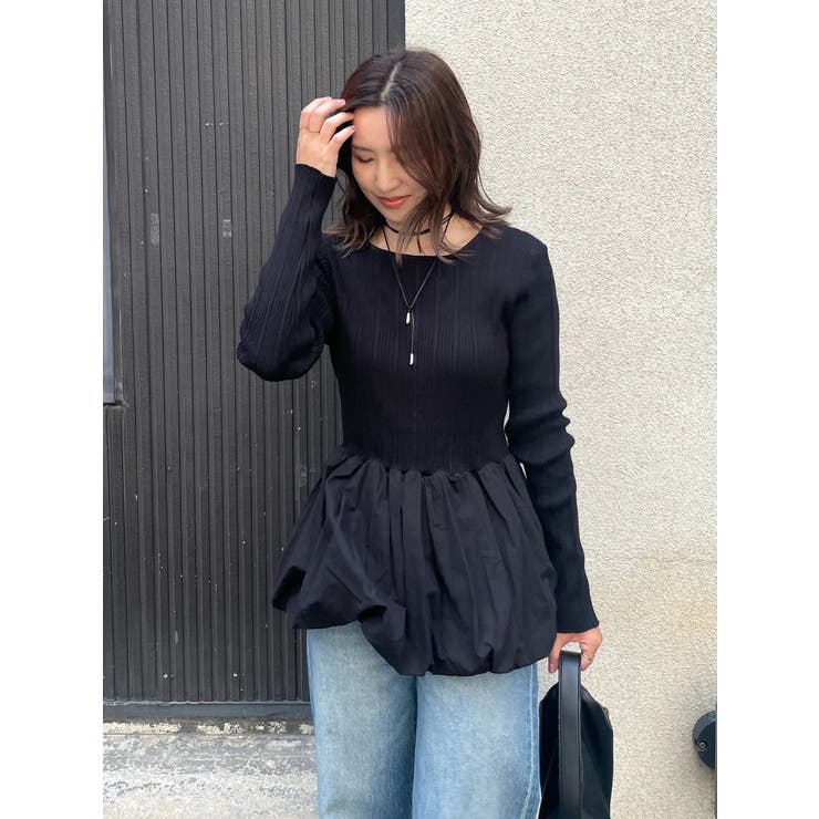 バルーンデザインバックオープンニット | Ungrid | 詳細画像22 