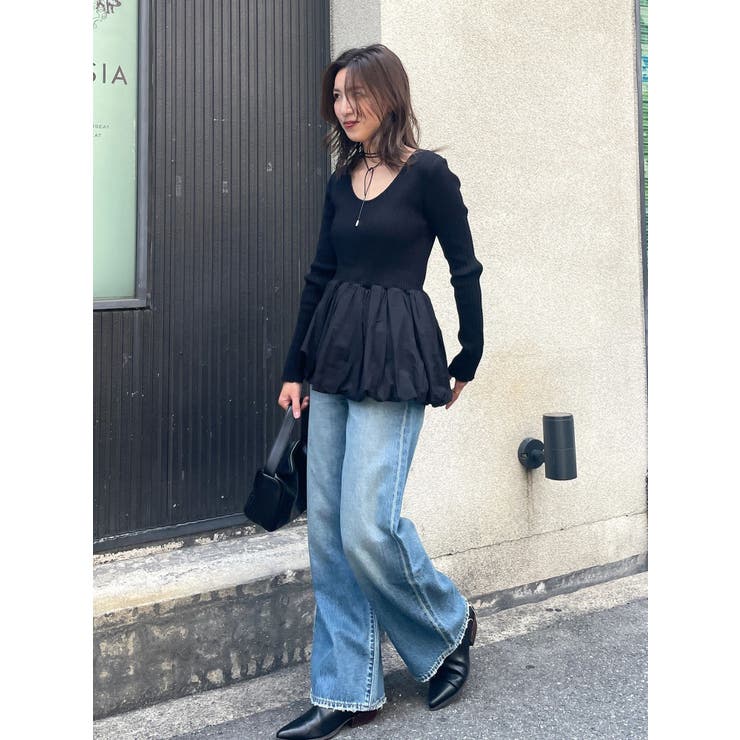 バルーンデザインバックオープンニット | Ungrid | 詳細画像23 