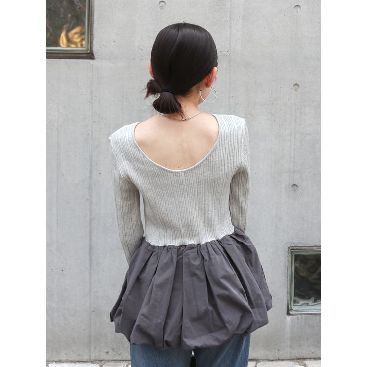 バルーンデザインバックオープンニット | Ungrid | 詳細画像26 